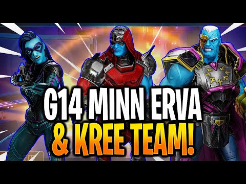 *NEW* G14 MINN ERVA KREE TEAM GAMEPLAY! - MARVEL Strike Force - MSF