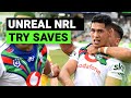 Unreal try saves from the 2021 NRL season