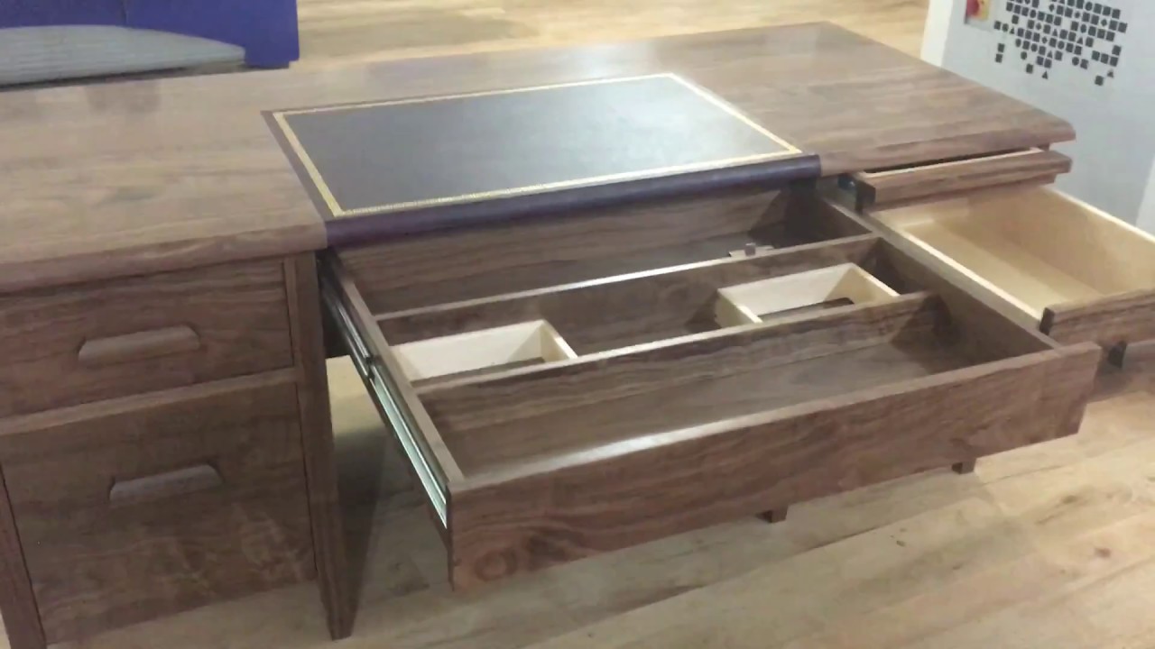 QLine Design Executive Desk with hidden compartments