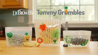 Dr Brown's Tummy Grumbles Reusable Snack Bags