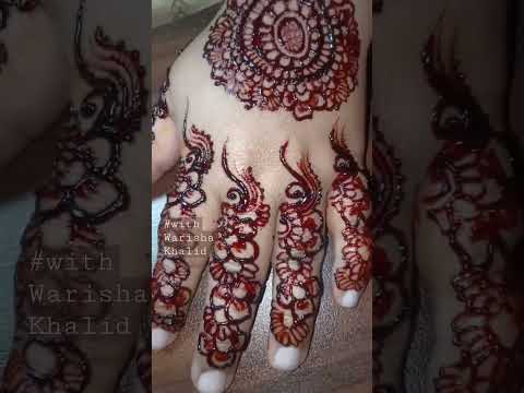 Easy simple mehndi design for beginners #withwarishakhalid #mehndidesignbackside #beginnermehndi