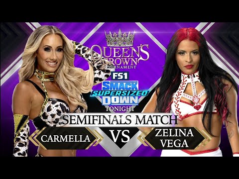 Carmella Vs Zelina Vega - Semifinal Queen's Crown - WWE Smackdown 15/10/2021 (En Español)