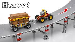 Testing LEGO Heavy Truck Speed With 1000g Wood | Smart Lego