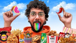 Color food eating challenge By Crazy Prank Tv | Yellow vs Green Food