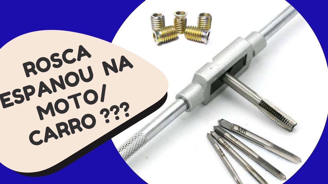 Recupere rosca espanada na moto ou no carro, usando: macho, bucha roscada e helicoil.