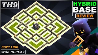 New BEST!! TH9 Base with Replay 2022  COC TH9 Farm