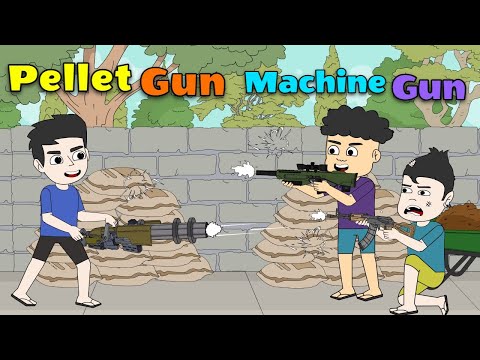 PELLET GUN MACHINE GUN | Pinoy Animation