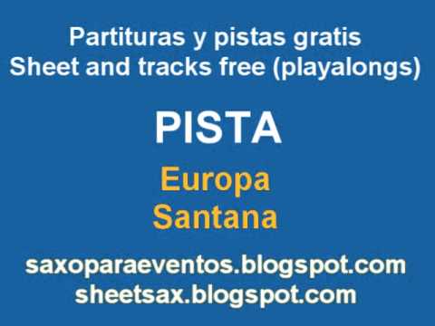 Partitura y pista de Europa de Santana - Sheet music and playalong