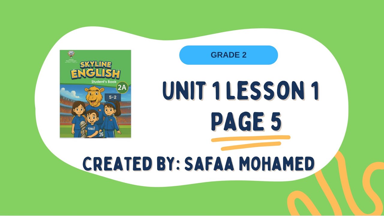 Grade 2 unit 1 lesson 1 