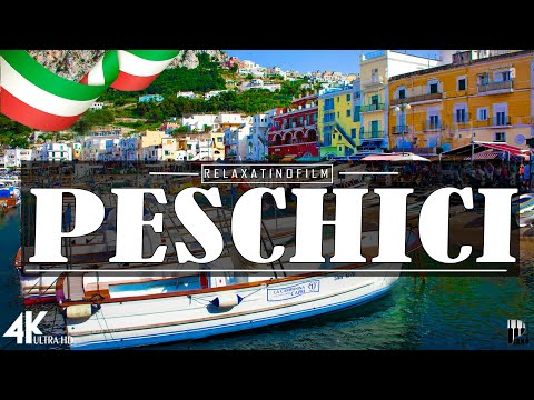 Beautiful Peschici, Puglia 4K • Relaxing Italian Music, Instrumental Romantic • Video 4K UltraHD