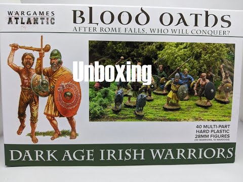 Wargames Atlantic Dark Age Irish unboxing, size comparisons and kit-bashing with GB and Victrix