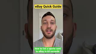 How to list a Sports Card to eBay in 60 seconds! eBay Quick Guide!