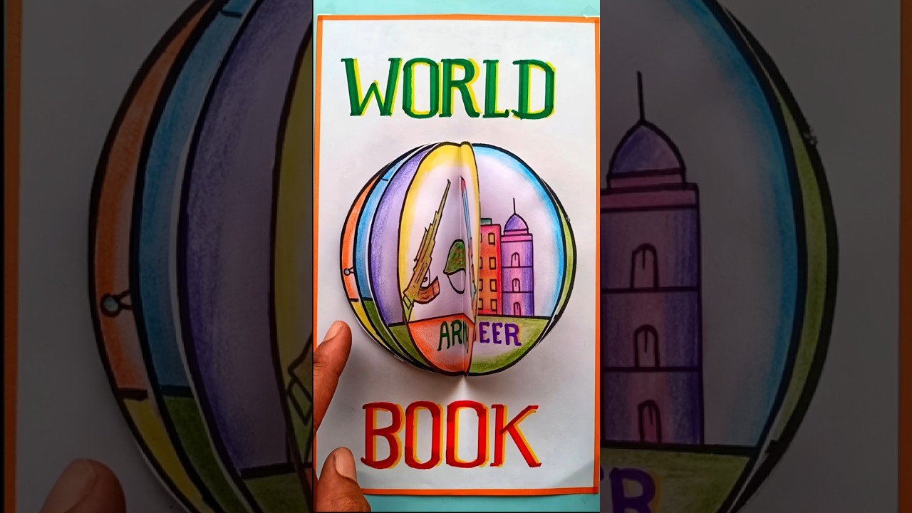world book day drawing | book day project #shorts #short #youtubeshorts #viral #book