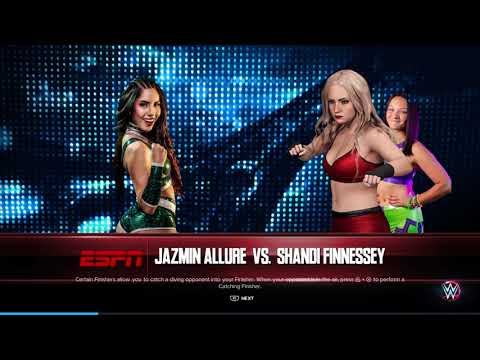 Shandi Finnessey w' Izzy Moreno vs Jazmin Allure - Wrestling at ESPN WWE 2K23