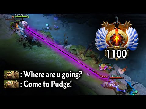 Immortal Rank 1100 Escape from Pudge? NO WAY!! | Genius Pudge