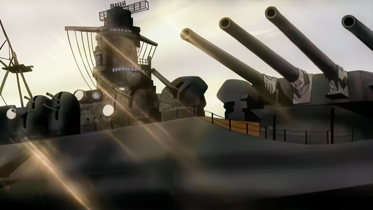 日本大型超戦艦の信じられないほど強力な"秘匿兵器"開放シーン集｜敵を薙ぎ払う"日本武尊"の火力投射シーンまとめてみた｜4KAI