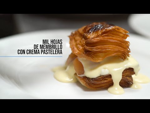 Mil hojas de membrillo con crema pastelera