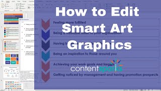 How To Edit Smart Art Graphics - Color, Text, Design and More
