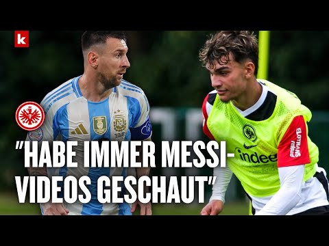 "Die 10 als großes Ziel" Can Uzun ist da - und schwärmt zum Start von Messi | Eintracht Frankfurt