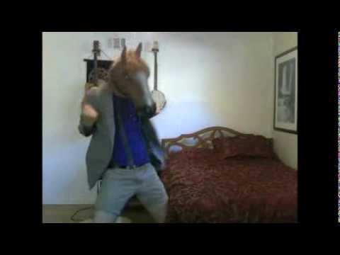 Silly Horse Man Dances Like a Buffoon and Falls off of Bed.