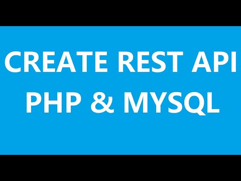 Create REST API with PHP & MySQL - PHP CRUD REST API - PHP Project