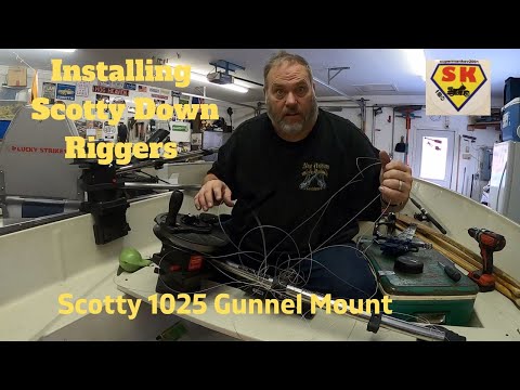 Installing Scotty Downriggers on my Boat using  Scotty 1025 Gunnel Mount