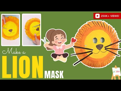 How to make a Lion Mask I Craft with Paper I School craft Ideas I Animal Mask I Paper Craft Ideas