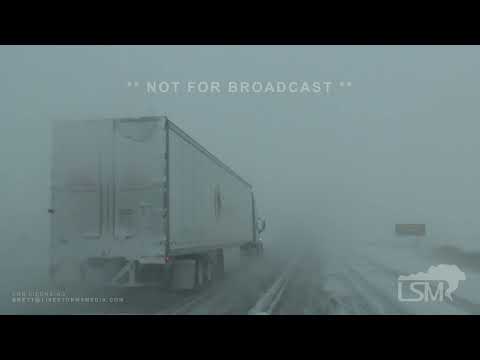 12-27-2021 Fargo, ND - Blizzard conditions - Interstate 94 poor visibility