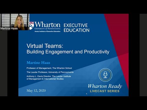 Virtual Teams Building Engagement Productivity - Martine Haas