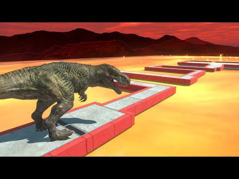 Zigzag Over Hot Lava - Animal Revolt Battle Simulator