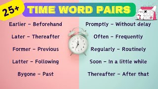 ✅25+ Synonyms for Time-Related Words:A Comprehensive Guide #ielts #esl #learnenglish #synonymsforssc