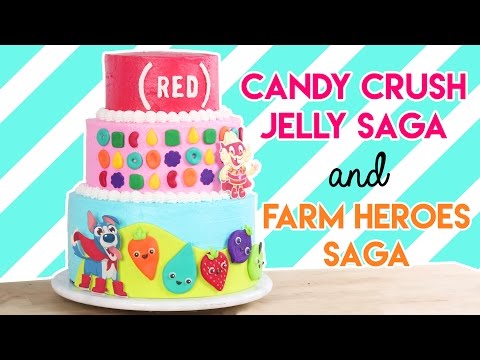 How to Make a Farm Heroes Saga and Candy Crush Jelly Saga Cake!