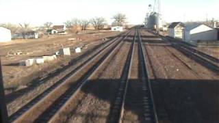 preview picture of video 'Empire Builder westbound -Meet eastbound EB Harlem MT 2008-11-27'