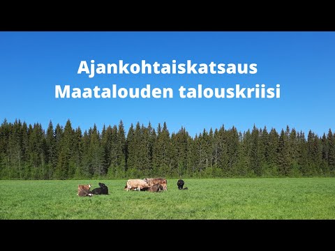 Ajankohtaiskatsaus - Maatalouden talouskriisi