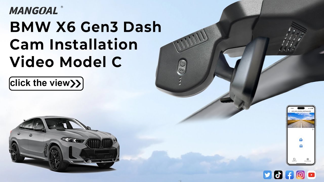 BMW X6 Gen3 G06 X6M M60i xDrive40i Mangoal dash cam 008Y-1 Installation