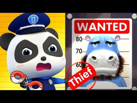 Baby Panda Police Catches Thief | Kids Cartoon | Baby Cartoon | Baby Videos | Police Cartoon|BabyBus