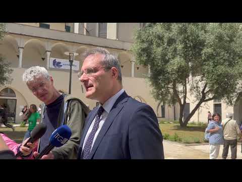 Pietro Piciocchi all'inaugurazione del Museo della Certosa