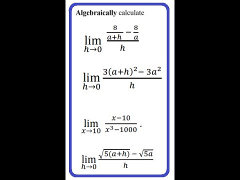 1.4#15, 10, 12, 11: Algebraically Calculate Limits