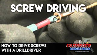 How to drive screws with a drill/driver