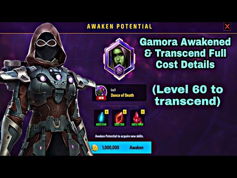 Gamora Awakened & Transcend Full Cost Details - Marvel Future Fight