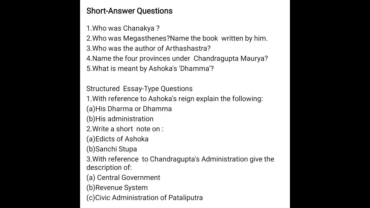 Class 9th History Chapter 4: The Mauryan Empire