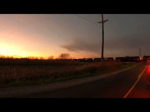 Catching the Sunset & a Train in Lenawee County, Michigan