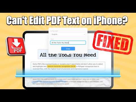 Can't Edit PDF Text on iPhone? 【Fixed】Use This OCR Tool on  Mac & Windows