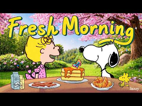 Fresh Morning Jazz with Snoopy 🥞🎧🥤| Happy Summer Jazz for Positive Energy by Jazzy