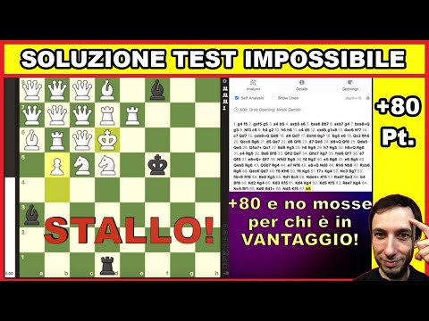 RISOLTO PROBLEMA IMPOSSIBILE di scacchi: Soluzione +80 punti con stallo by Marco Ripà