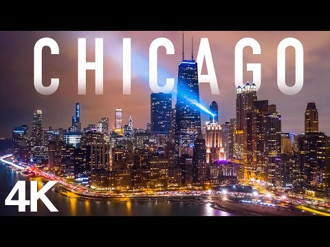 Chicago 4K drone view - Stunning Footage Chicago, Scenic Relaxation Film with Cinematic Music