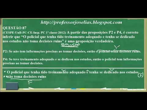 120 QUESTÕES   R L    CESPE   QUESTÃO 87