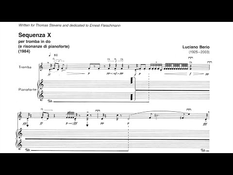 Berio - Sequenza X (score) [HD]