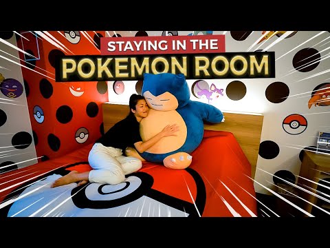 FINALLY! We stayed inside the Pokemon Room with a giant SNORLAX in TOKYO
