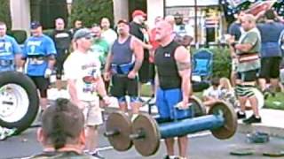 Mike Cooper strongman - farmers hold 265lbs per hand